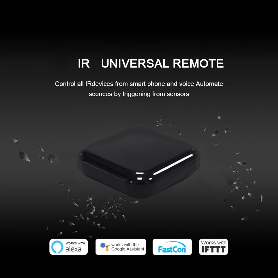 V88R WiFi Universal IR Controller - Smart Home Remote Control for TV, AC, and More | Voice Control, DIY IR Learning Function | Compatible with Alexa & Home | Tuya App