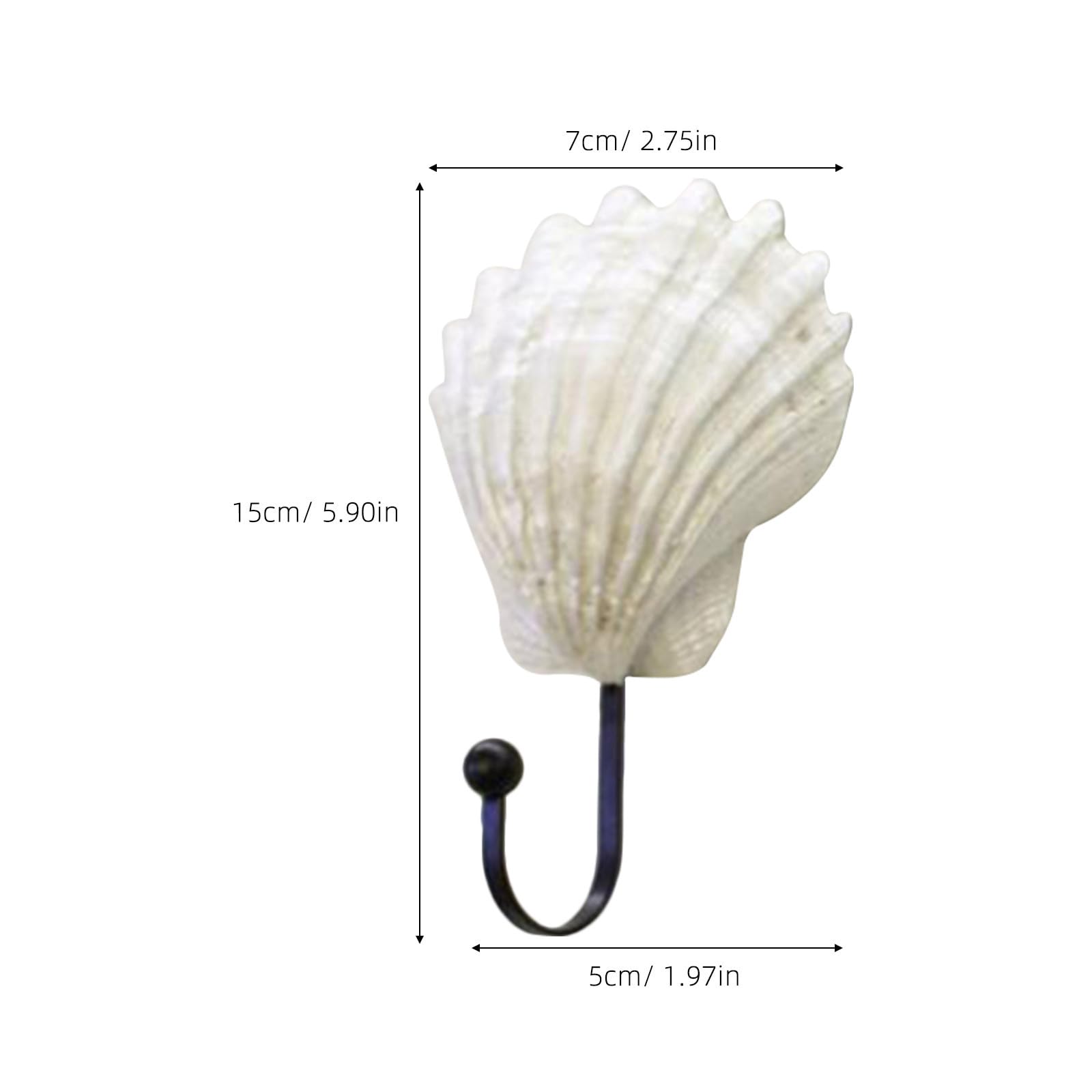 Baluue 6 Piezas Ganchos de Pared de Estilo Costero Diseño de Figura Marina y Conchas para Colgar Toallas y Ropa en Dormitorio y Entrada, Perfectos para Fiesta Verano