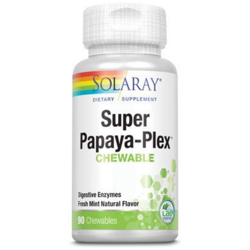 SOLARAYSuper Papaya-Plex, Chewable, Mint (Btl-Plastic) | 90ct