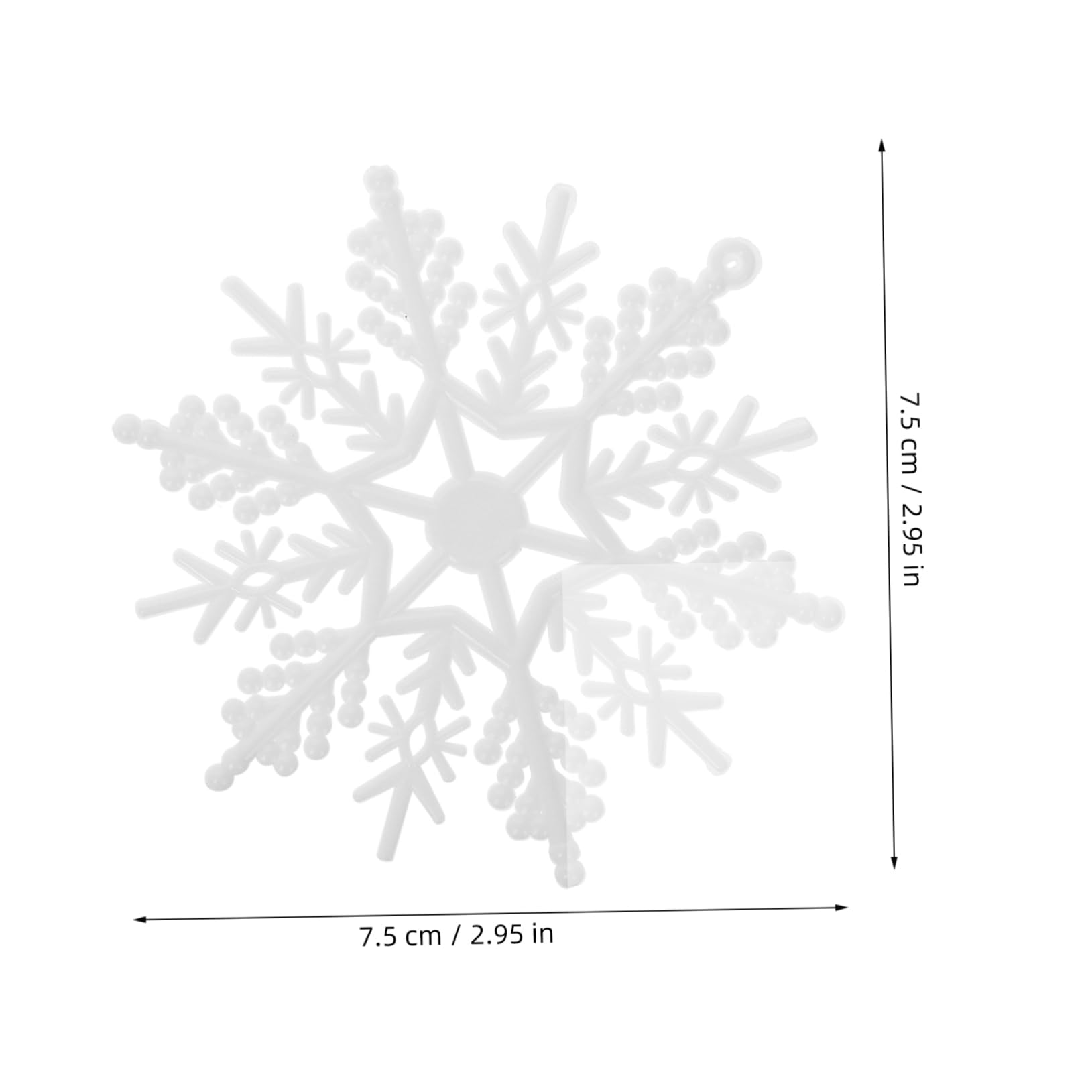 ibasenice Christmas Snowflake Decorations 10-Piece Plastic Snowflakes Indoor Outdoor Decor