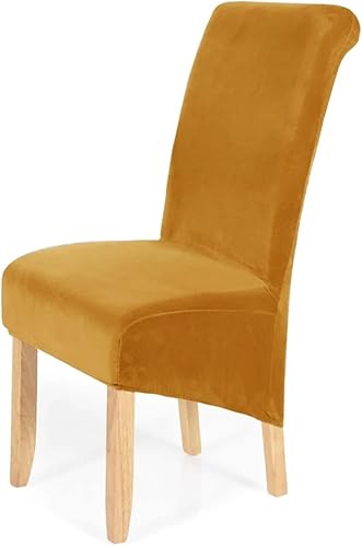 Miniatura 8 de Chair Cover 4pcs Dining Chair Covers Stretch Velvet Removable Washable Large Soft Dining Kitchen Home Restaurant Chair Slipcovers(Bule Grey)