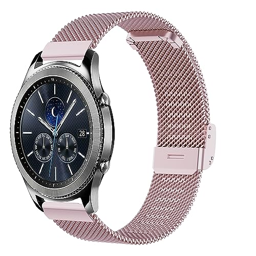 Image of ACM Watch Strap 20mm compatible with Compaq Q Watch Smartwatch | Steel Metal Adjustable Belt Chain Band