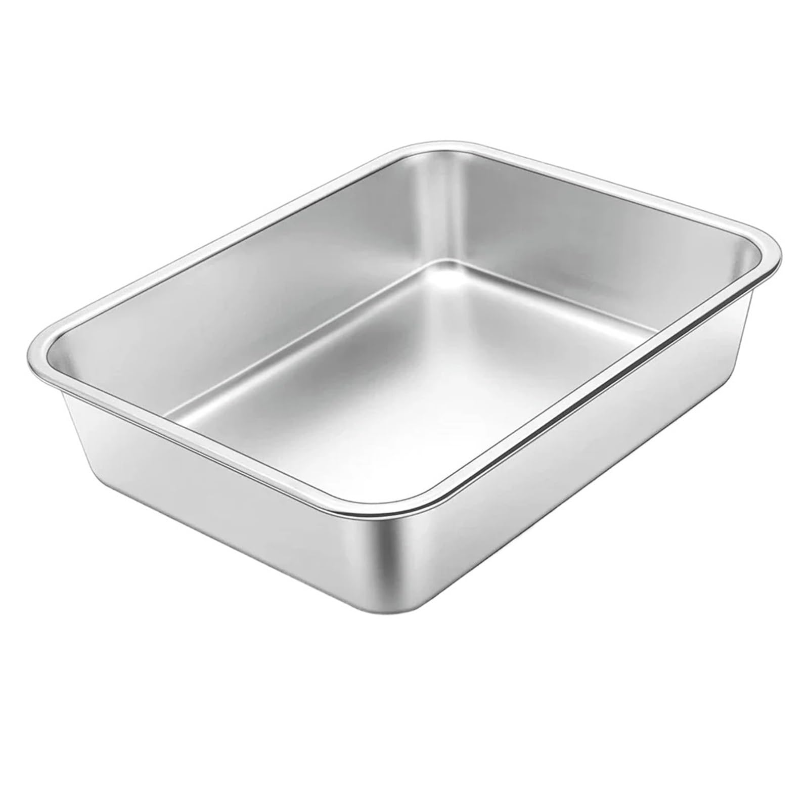 Plat de cuisson en acier inoxydable 32cm pour brownie gâteau pain et viande au four