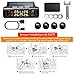 Tire Pressure Monitoring System TPMS, Solar Power Universal Wireless Car Alarm System with 4 External Sensors, LCD Real-time Display 4 Tires' Pressure & Temperature Alerts Ensure Safe Driving(Red)