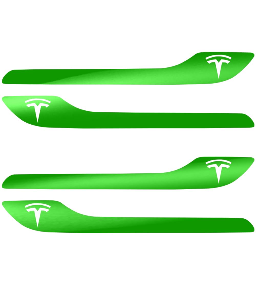 Autocollants poignée Tesla avec logo série Neon Vert IPG