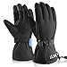 MCTi Waterproof Mens Ski Gloves Winter Warm 3M Thinsulate Snowboard Snowmobile Cold Weather Gloves Black Large