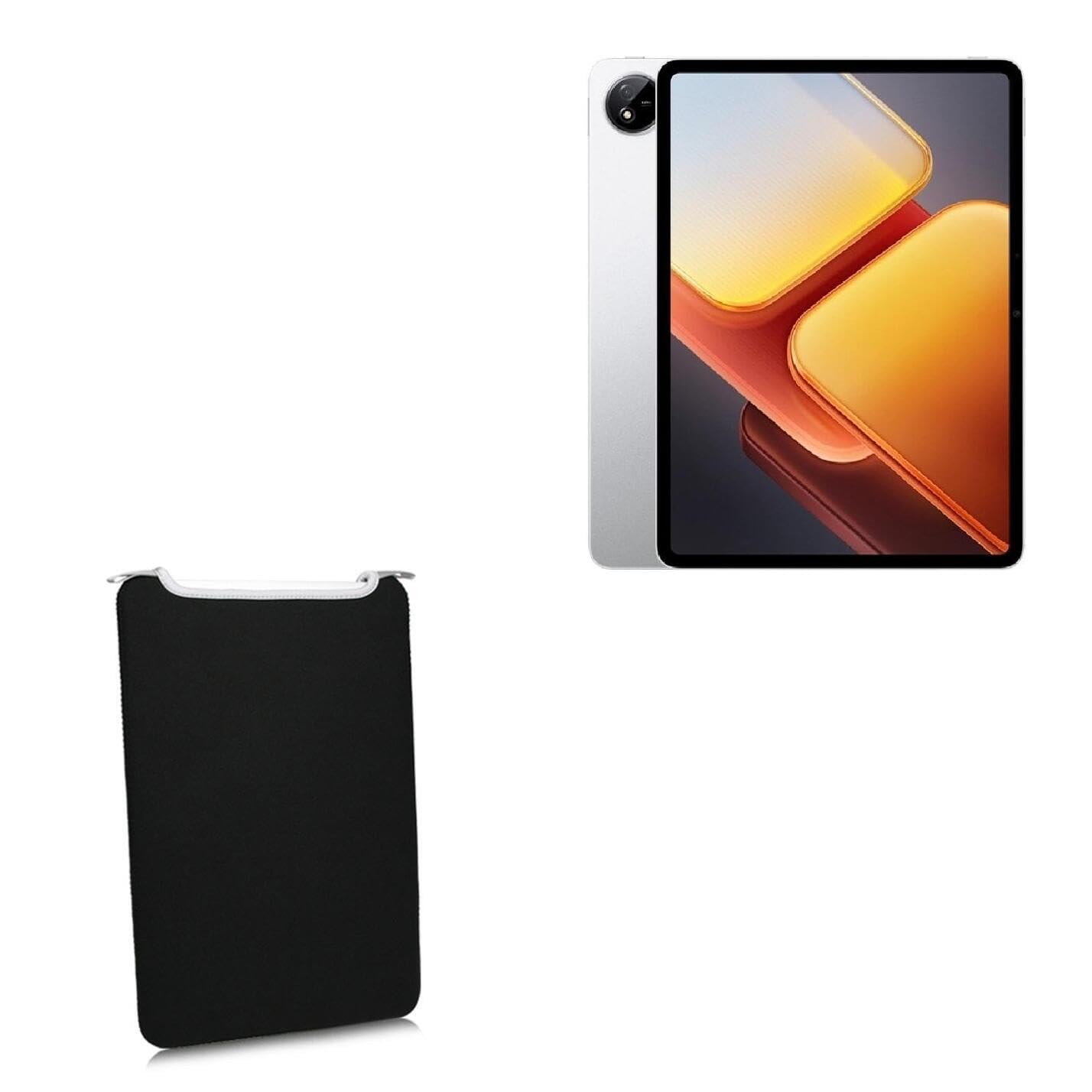 BoxWave Case Compatible with vivo iQOO Pad2 - SlipSuit, Soft Slim Neoprene Pouch Protective Case Cover - Jet Black