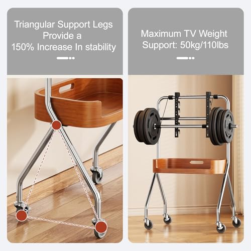 Soporte móvil para TV de 32-65 pulgadas con ruedas miniatura 4