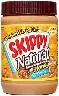 SKIPPY Natural Creamy Peanut Butter Spread with Honey, 26.5 Ounce