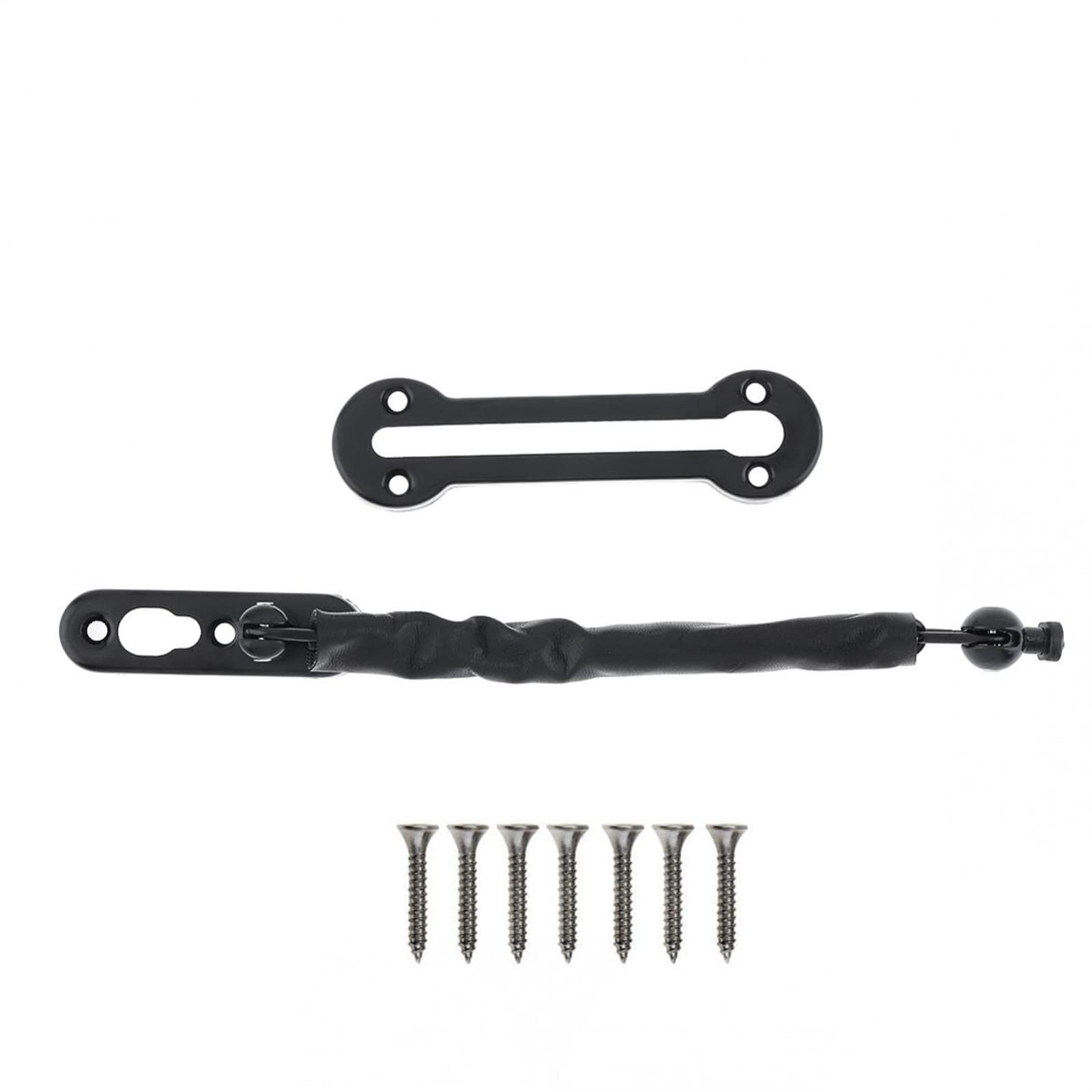 Cadena para Puerta Cadenas for Puertas Cerradura de Cadena de Puerta de Acero Inoxidable, pestillo Protector de fundición, Cadena de Seguridad con Cubierta de Cuero PU for Puerta Interior