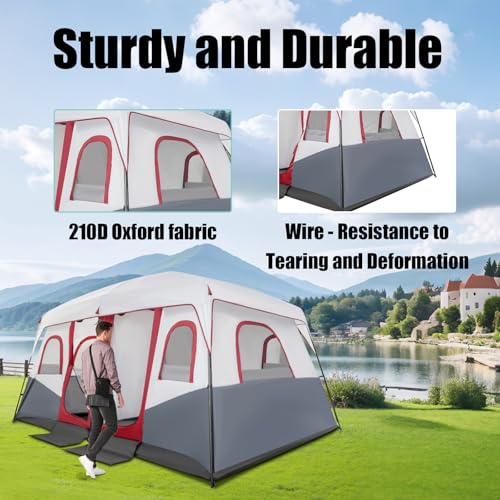 Carpa familiar para camping 8-12 personas 169.29x120.08x79.92 in miniatura 2