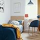 Relaxdays Tischlampe Kinderzimmer, Nachttischlampe Sterne, Jungen & Mädchen, E14, runder Stoffschirm, 40 cm hoch, grau