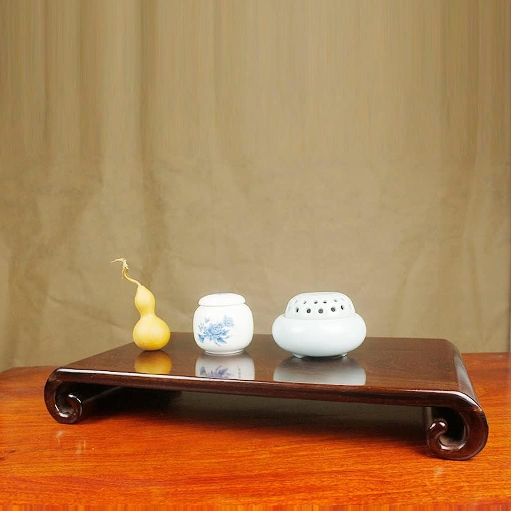Bonsai Stand Handmade Wood Carved Teapot Holder Tea Set Holder Pot Holder Small Coffee Table for Home Office Decoration (Size : Large)