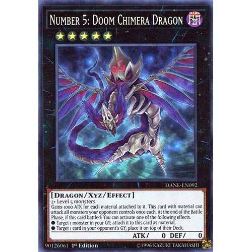 Number 5: Doom Chimera Dragon - DANE-EN092 - Super Rare - 1st Edition Number 5: Doom Chimera Dragon - DANE-EN092 - Super Rare - 1st Edition