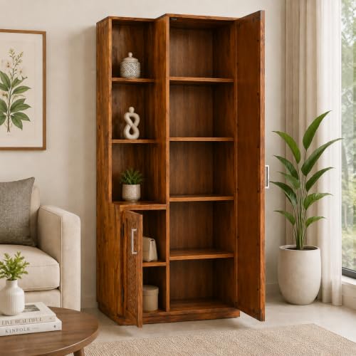 Image of The Attic Eleganza Dressing Table for Bedroom|Solid Wood|Honey Matt Finish