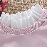 JINLL Damen Mädchen Elegant Niedlich Weiß Gefälscht Halbes Hemd Bluse Falsch Faux Kragen Für Mädchen Frauen Weiblich, Weiß