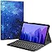Produktbild Fintie Tastatur Hülle für Samsung Galaxy Tab A7 10.4'' 2020 (SM-T500/T505/T507), Ultradünn leicht Schutzhülle mit magnetisch Abnehmbarer drahtloser Deutscher QWERTZ Bluetooth Tastatur, Sternenhimmel