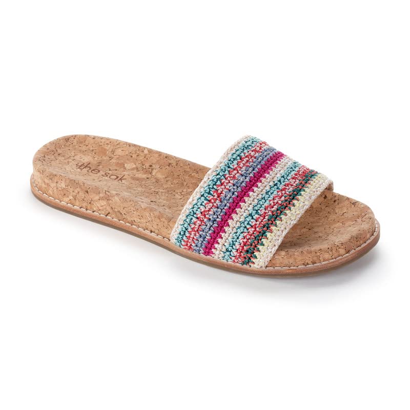 Image of The Sak Mendocino Slide Sandal in Crochet, Slip On Sandals