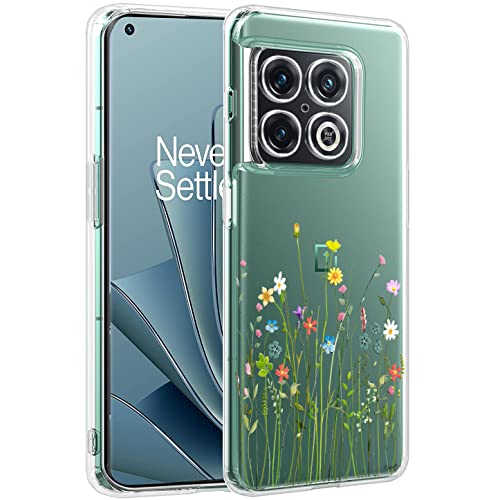 Unov Case Designed for OnePlus 10 Pro 5G, Crystal Clear Phone Case with [Anti-Slip Embossed Pattern], Shockproof Slim Protective [Anti-Yellowing TPU] Back Cover, Flower Bouquet by Unov - Used condition - US$5.22