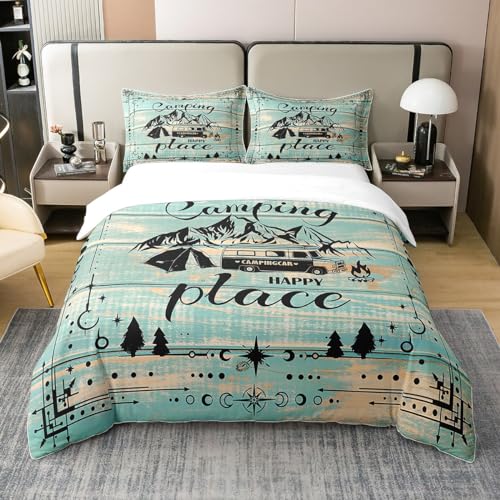 Housse de couette 140x200 coton supérieure parure lit bleu sarcelle - 2