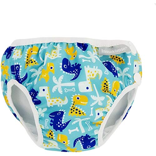 IMSEVIMSE - Pañales De Tela Turquesa Dino-Xl Nuevo