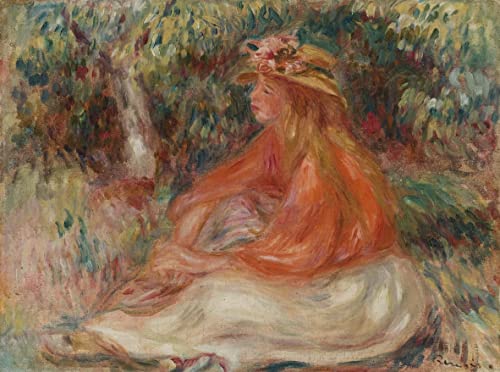 Toile Renoir Femme assise 60x90cm pour créer un salon chaleureux