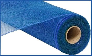 Two Tone Deco Poly Mesh Ribbon - 10 Inches x 10 Yards Peacock Blue