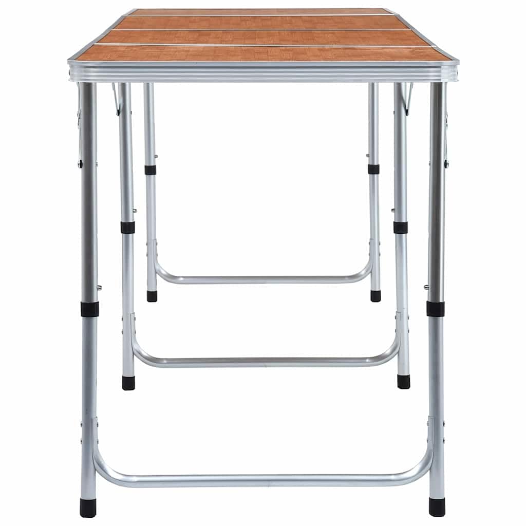 Générique Table Pliable de Camping Aluminium 240x60 cm,équipements Sportifs,Loisirs de Plein air,Camping et randonnée,Meubles de Camping,Brun,9.59 KG,48176