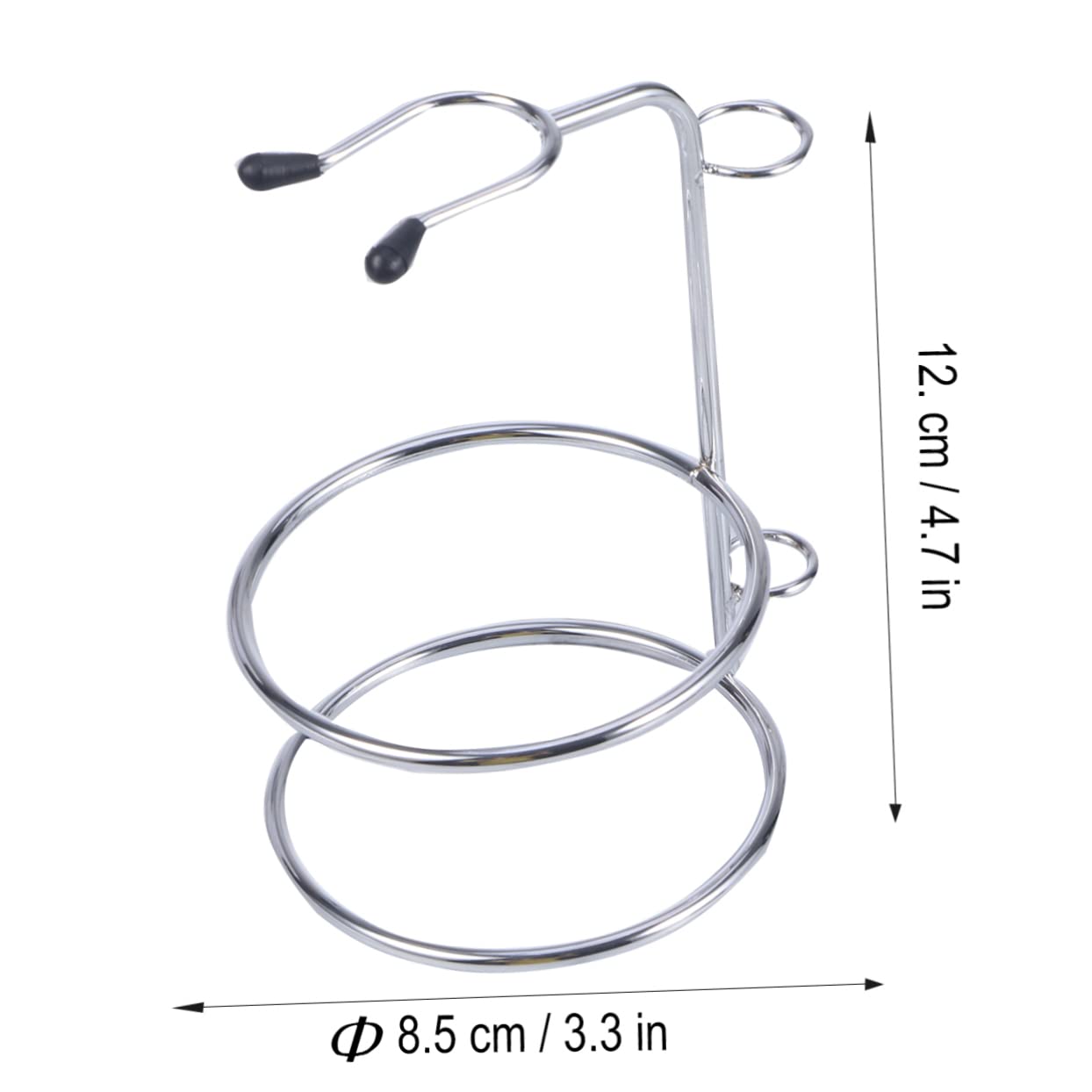 Beatifufu Men's Shaving Stand Bowl Safety Razor Brush Holder Razor Stand Stainless Steel Silver