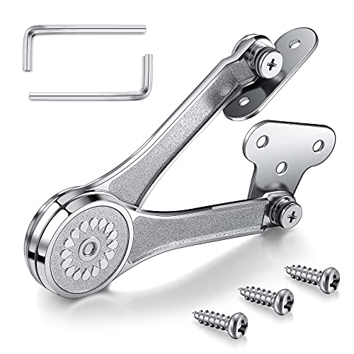 Heavy Duty Lid Support Hinges Toy Box Hinges Soft Close Folding Lid Stay Hinge Drop Down Hinge for Kitchen Cabinet Closet, Wardrobe, 50lb (1)