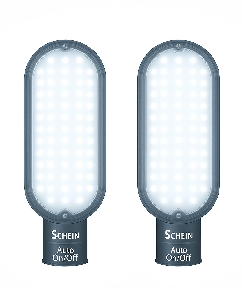 SCHEIN 20W Auto On/Off Day & Night Sensor LED Street Light | SHSL-20W |BIS Approved IP65 Waterproof Outdoor Lamp | Cool White | Polycarbonate | Corded Electric | Pack of 2