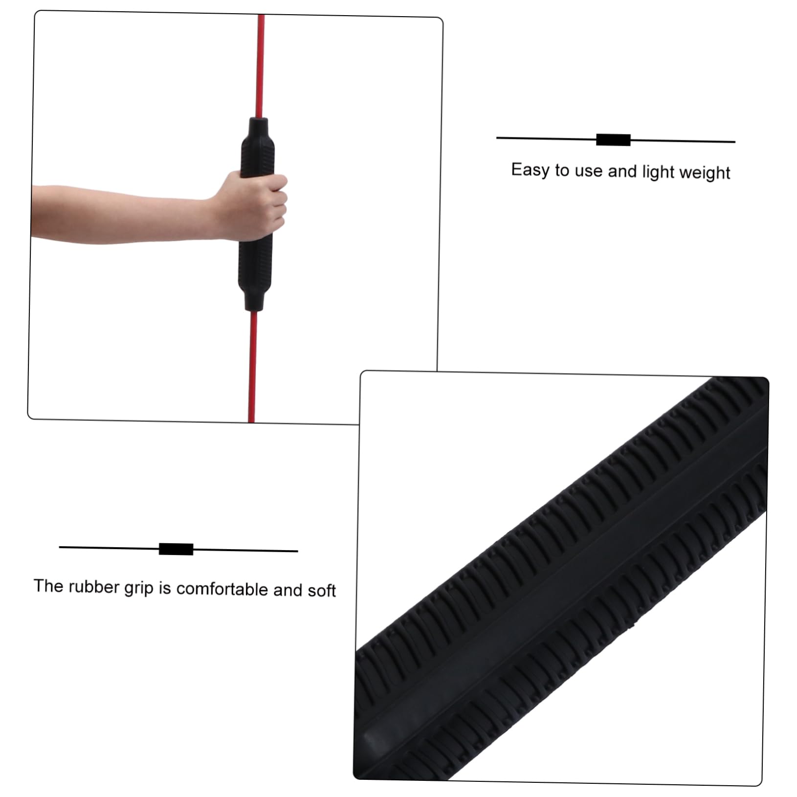 KOMBIUDA Ergonomic Handle Vibration Fitness Bar Exercise Bar for Shoulder Rehabilitation Compact Workout Equipment