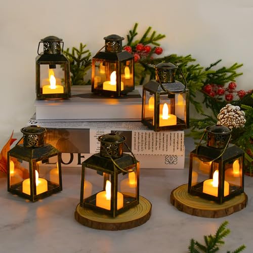 Led Kerzen Laternen Vintage Outdoor - 6pcs Deko Kerzen Metall...