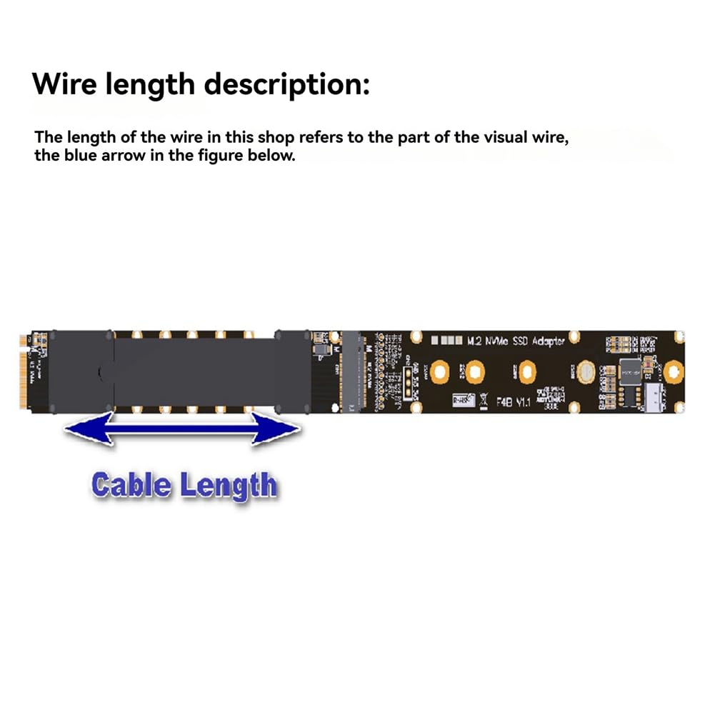 Malloy M.2 NVMe Key M PCIe 5.0 X4 Gen5 128G/Bps, kabel przedłużający FFC o wysokiej prędkości, bardzo miękki i niskostratny, 25 cm.