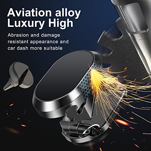 Jtrsl Folding Magnetic Phone Holder,【Super Magnet】【With 2 Metal Plates】 Car Magnetic Phone Holder,【360° Rotation】 Universal Dashboard Car Holder For Iphone,Samsung And Other Phones (Black) #TOP7