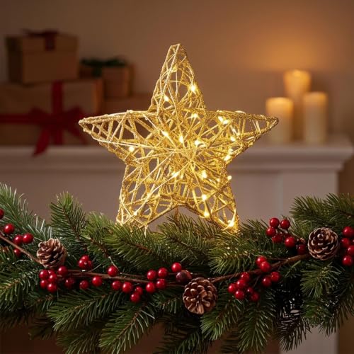 Metal Christmas Hanging Star Lights for Home Decor, Star Decorations (S) - image 3