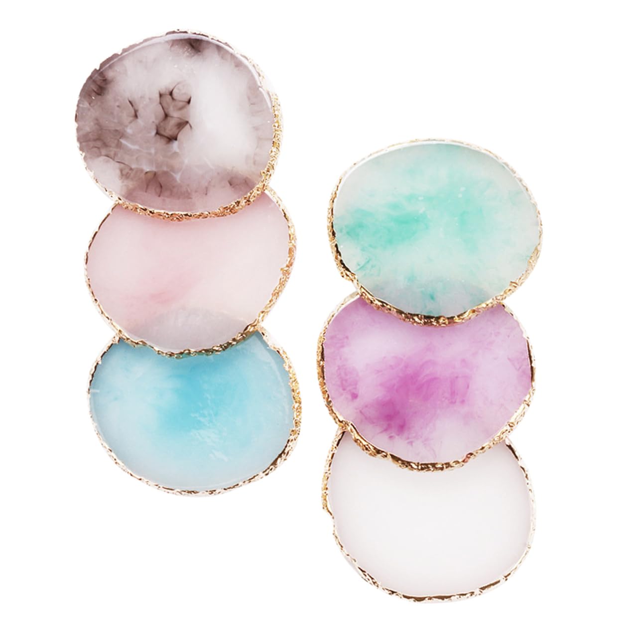 SHERCHPRY 6pezzi Per Nail Art in Resina Per Miscelare Colori Unghie Esposizione Manicure
