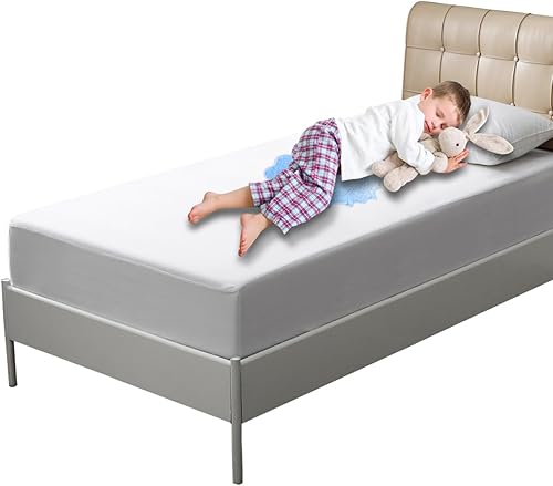 Protector de colchón impermeable tamaño individual, paquete de 2, funda protectora de entrenamiento para la humedad de la cama de los niños, sábana