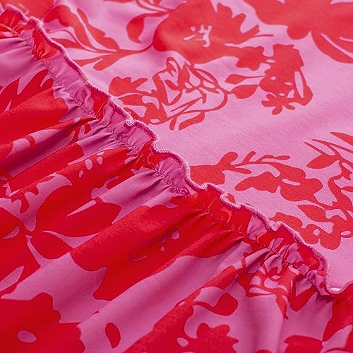 Image of GRACE KARIN Summer Dresses for Women 2026 Vacation,Smocked Floral Maxi Dress,Boho Beach Sundress with Pocket Fashion Clothing