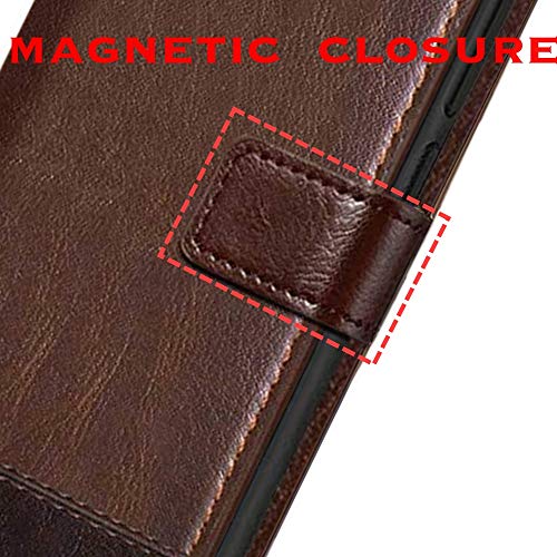 Image of SHINESTAR Ultimate Dual Shade Leather Finish Flip Back Cover for Nokia G42 5G | Inside TPU & Inbuilt Stand | Wallet Style Back Cover for Nokia G42 5G Flip Cover | - Brown