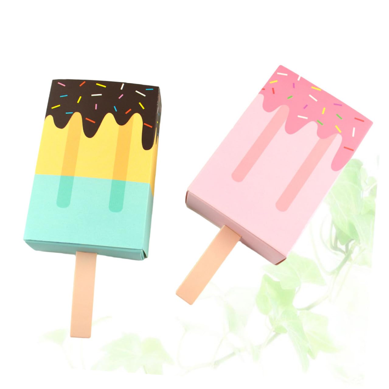 100 Pezzi Scatole di Carta a Forma di Gelato per Dolci e Snack Confezioni per Feste Compleanno e Matrimonio Idee Creative per DIY