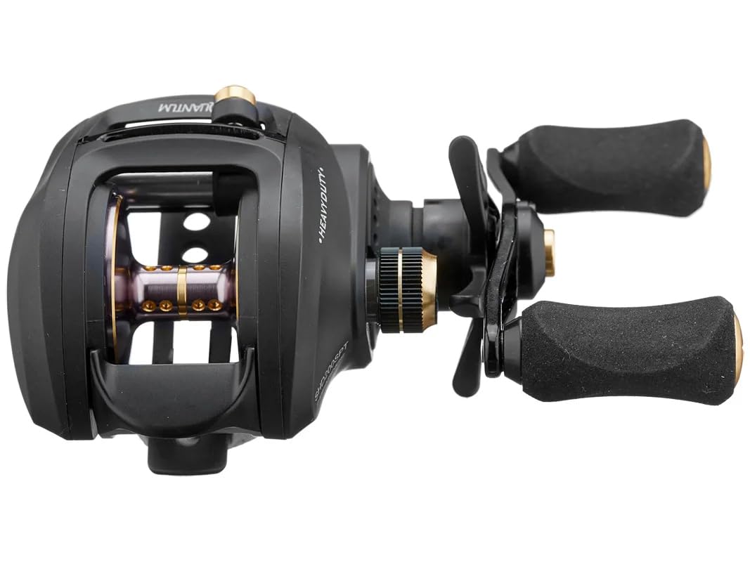 Quantum Smoke HD Baitcast Fishing Reel, Size 200 Reel, Right-Hand Retrieve, Continuous Anti-Reverse Clutch, Large EVA Handle Knobs, 5.3:1 Gear Ratio, Black: Buy Online at Best Price in UAE