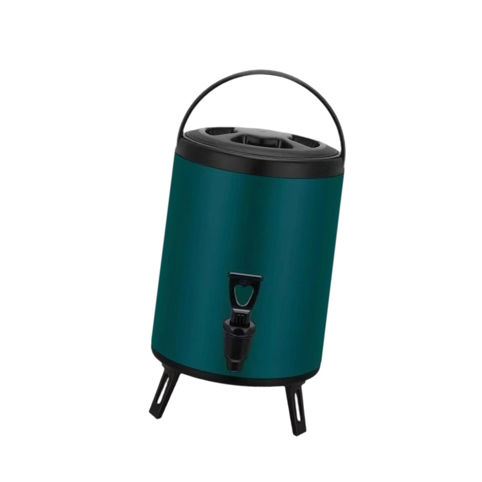 Barril Isotérmico, Dispensador de Bebidas, Bote de Té de Acero Inoxidable con Doble Tapa de Rosca para Conservar El Y El Frío, tal como se describe, 10l Verde
