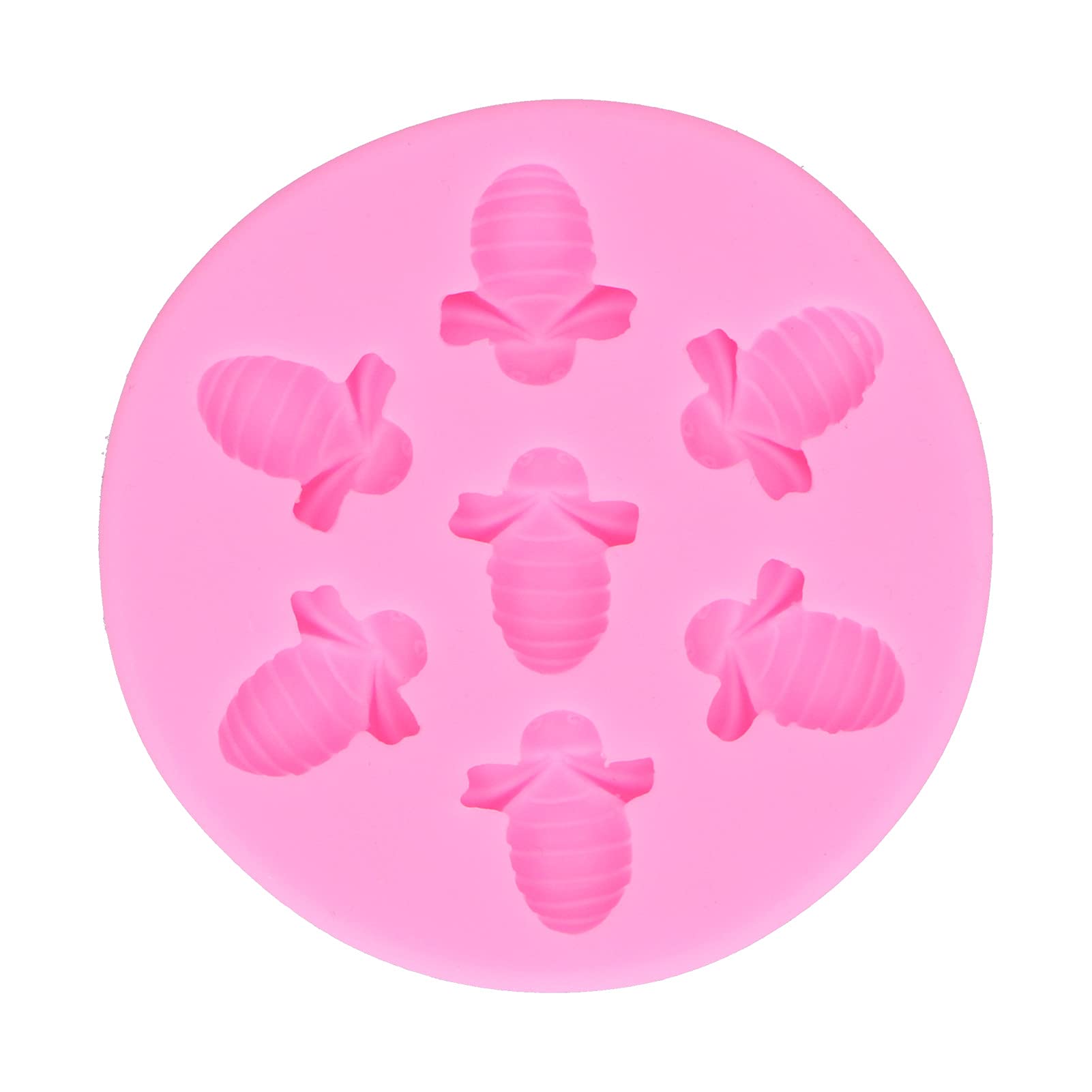 Cocoarm Formy Silikonowe w Kształcie Pszczoły Food Grade Formy do Ciasta Kremówki Różowy 69g Nonstick Elastyczna Forma na Czekoladki do Dekoracji Ciast Pieczenie DIY na Urodziny Wesele (PINK)