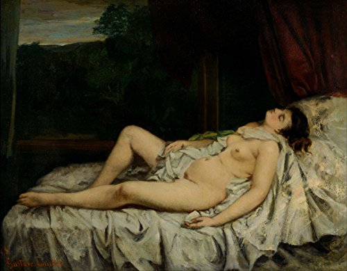 Gustave Courbet Sleeping Nude impression murale grand format mat
