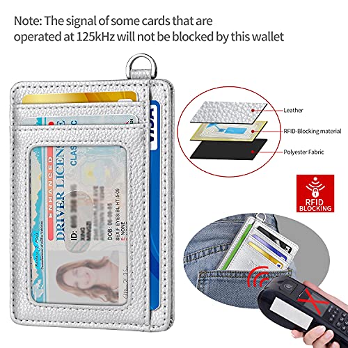 Image of Slim Minimalist Front Pocket Wallet, RFID Blocking Credit Card Holder Wallet with Detachable D-Shackle for Men Women