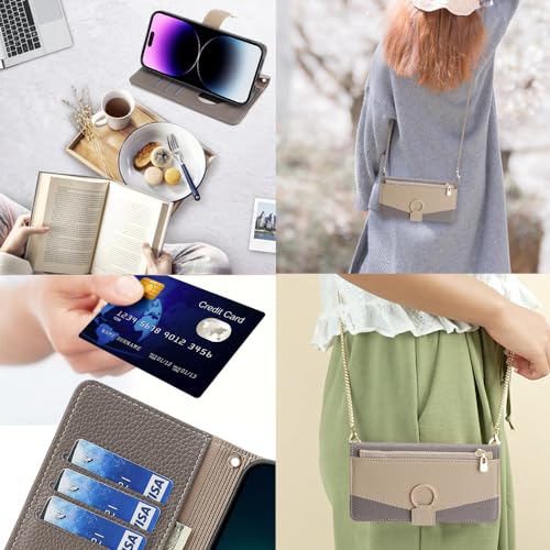 CasurvivePro Magnetic Handbag PU Leather Shock Absorbing Flip Cover Fits iPhone 16 Phone Model, Multifunctional Use: Wallet - Image 4