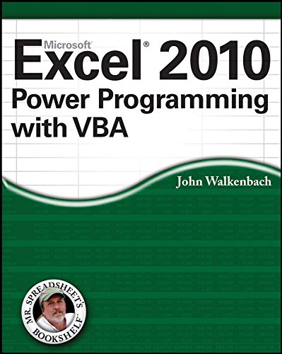 Télécharger Excel 2010 Power Programming with VBA (Mr. Spreadsheet's Bookshelf Book 6) (English Edition) Livre eBook France