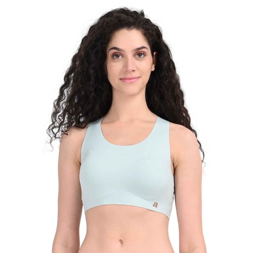 adira | Ezefit Bra | Racerback | High Front Neck | T Shirt Bra/Sports Bra | Seamless | Soft Padded Bra | Wider Fabric Shoulder | Non Wired | Removable Cups | Pack of 1-picture-11
