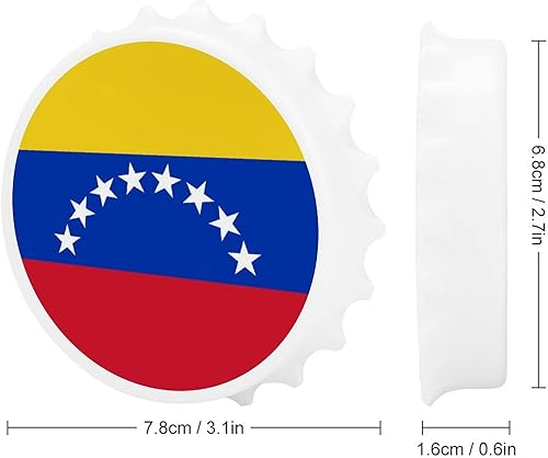 Miniatura 2 de Abrebotellas magnético con bandera de Venezuela, divertido abridor de cerveza para nevera